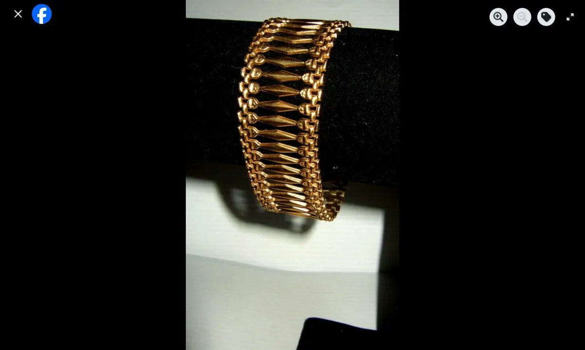 Vintage Hallmarked 9ct Gold Cuff Bracelet - Image 3