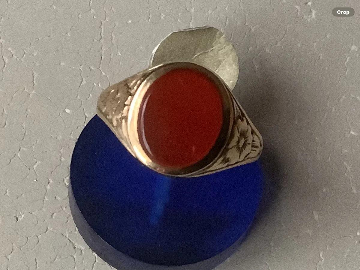 NEW 9ct GOLD CORNELIAN STONE Ring - Image 2