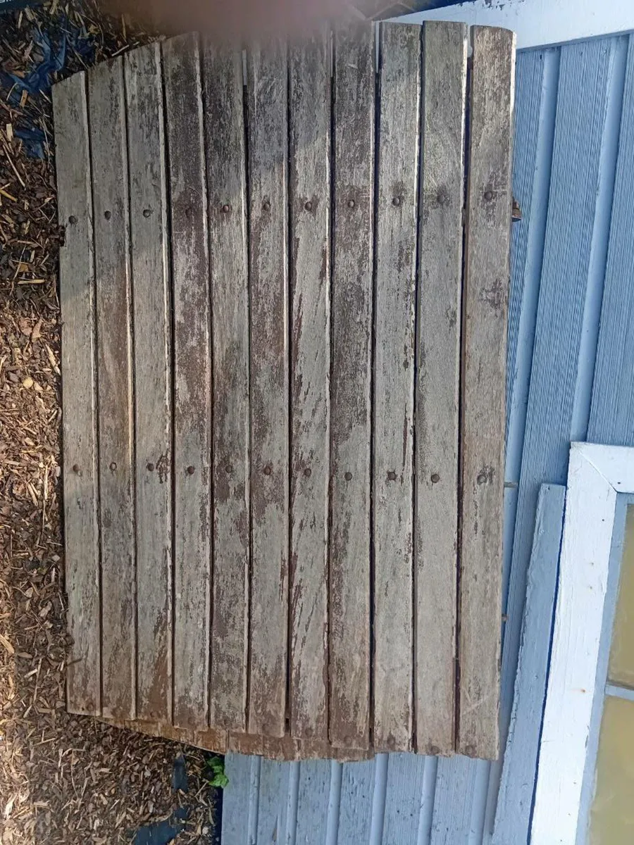 2 x TEAK SIDE GATE. - Image 1
