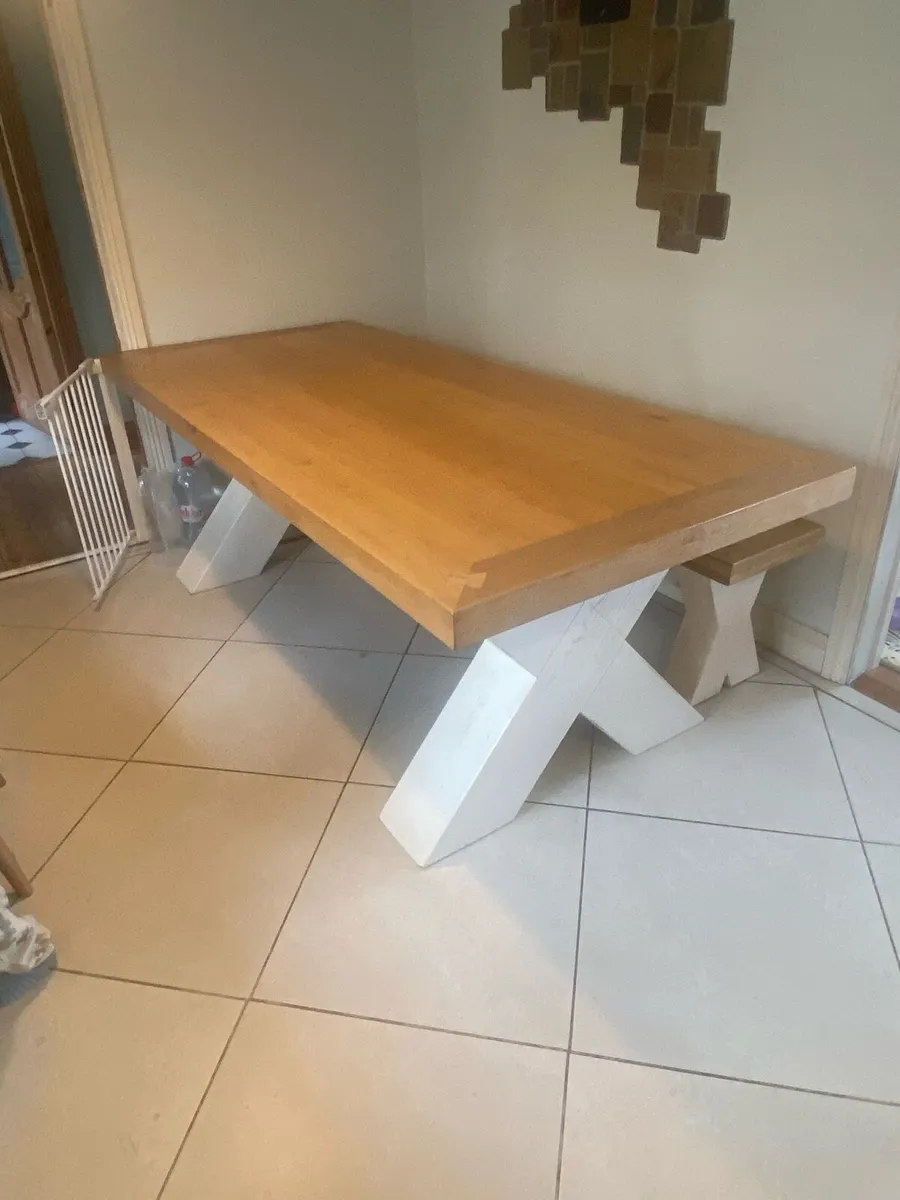 Large table and bench for sale - Image 1