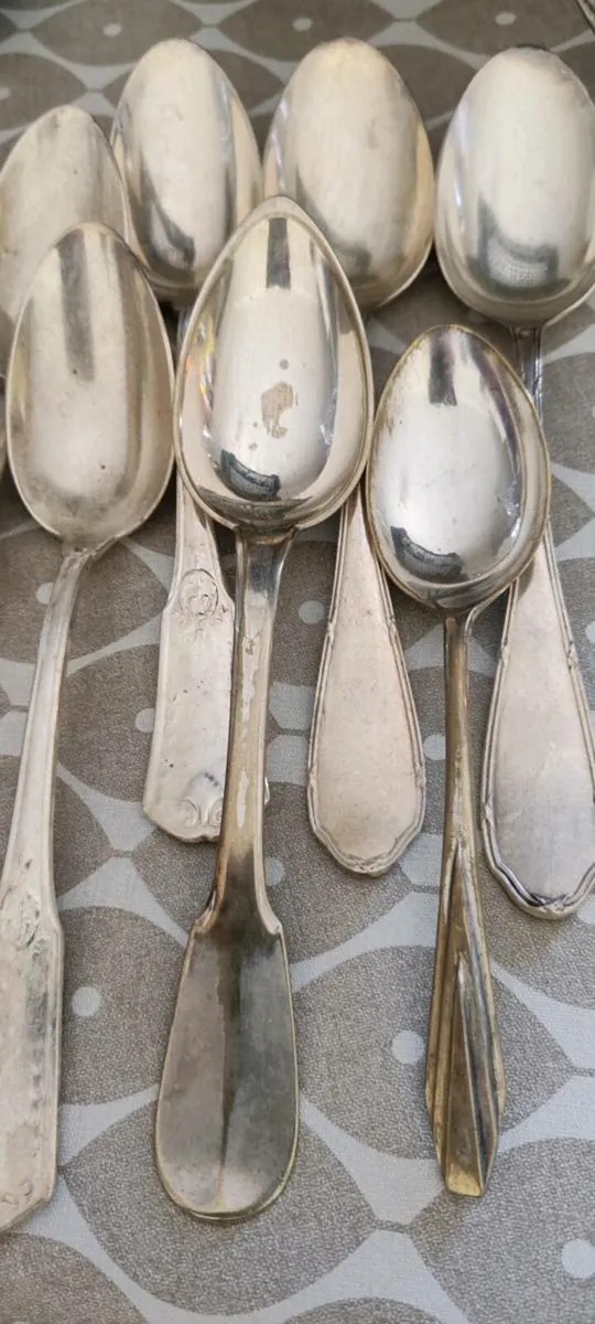 11 plated vintage spoons - Image 2