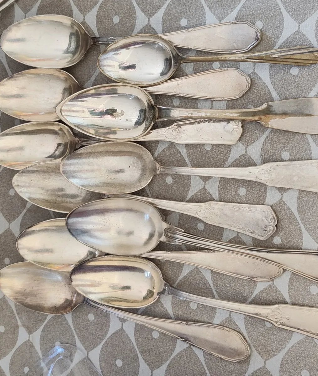 11 plated vintage spoons - Image 4