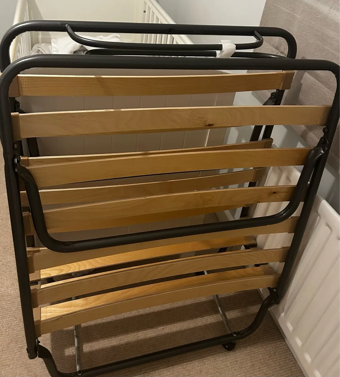 Foldaway bed and mattress - Image 1