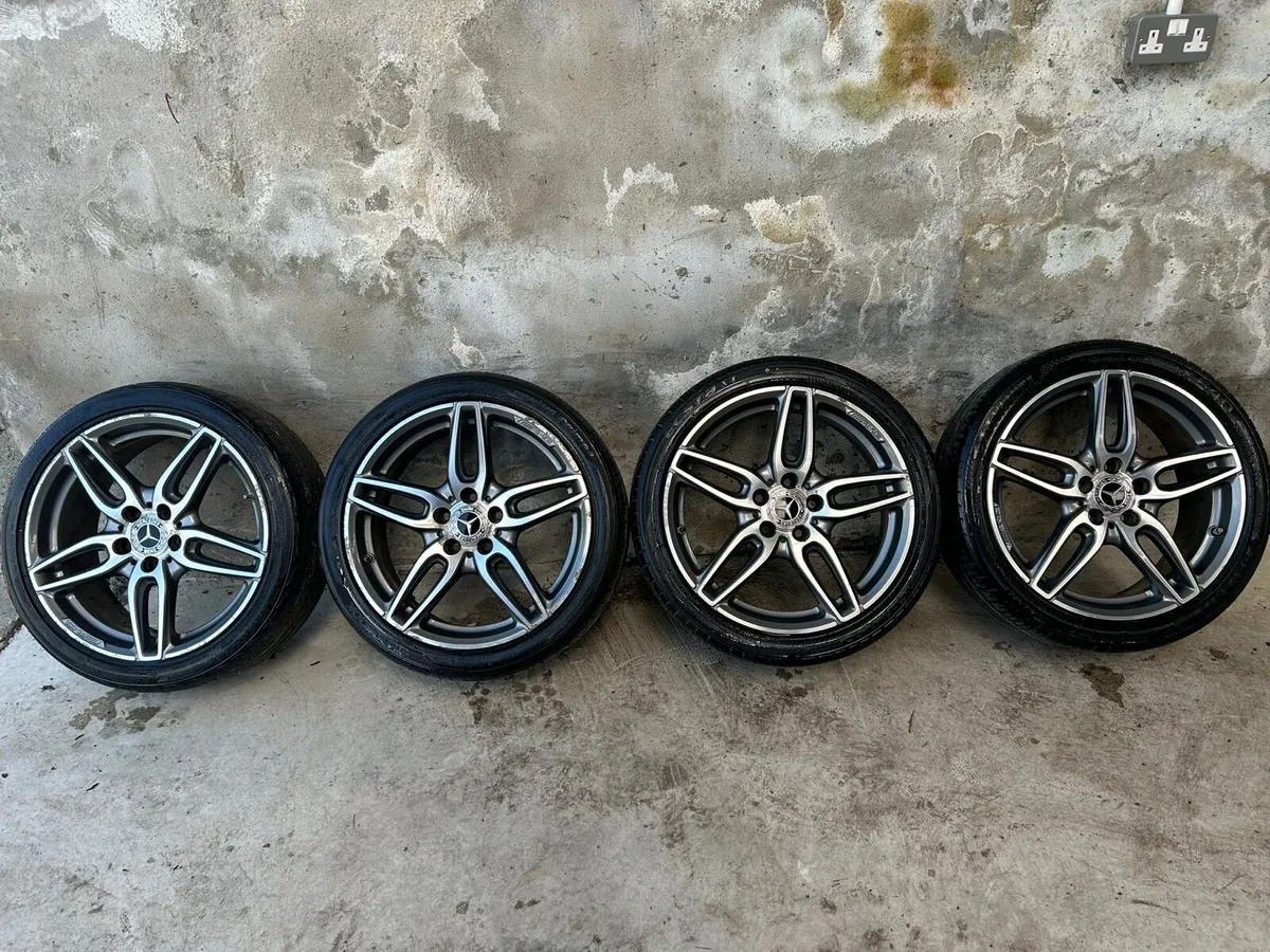 “18 GENUINE MERCEDES AMG ALLOYS WHEELS & TYRES - Image 2