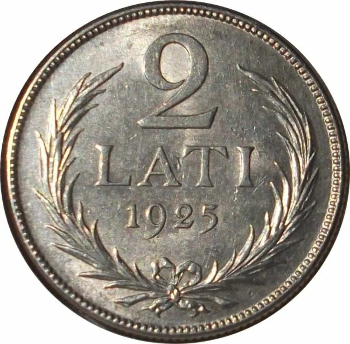 2 Lati, Latvian Silver Coins 1925 - Image 2