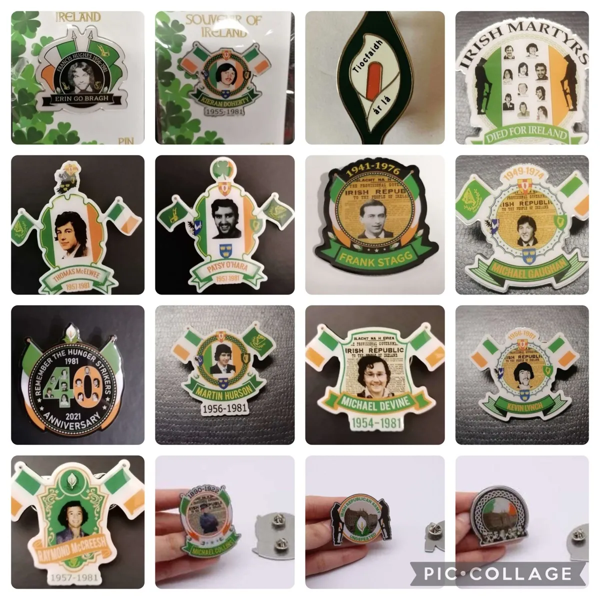 100 mixed Irish republican pins