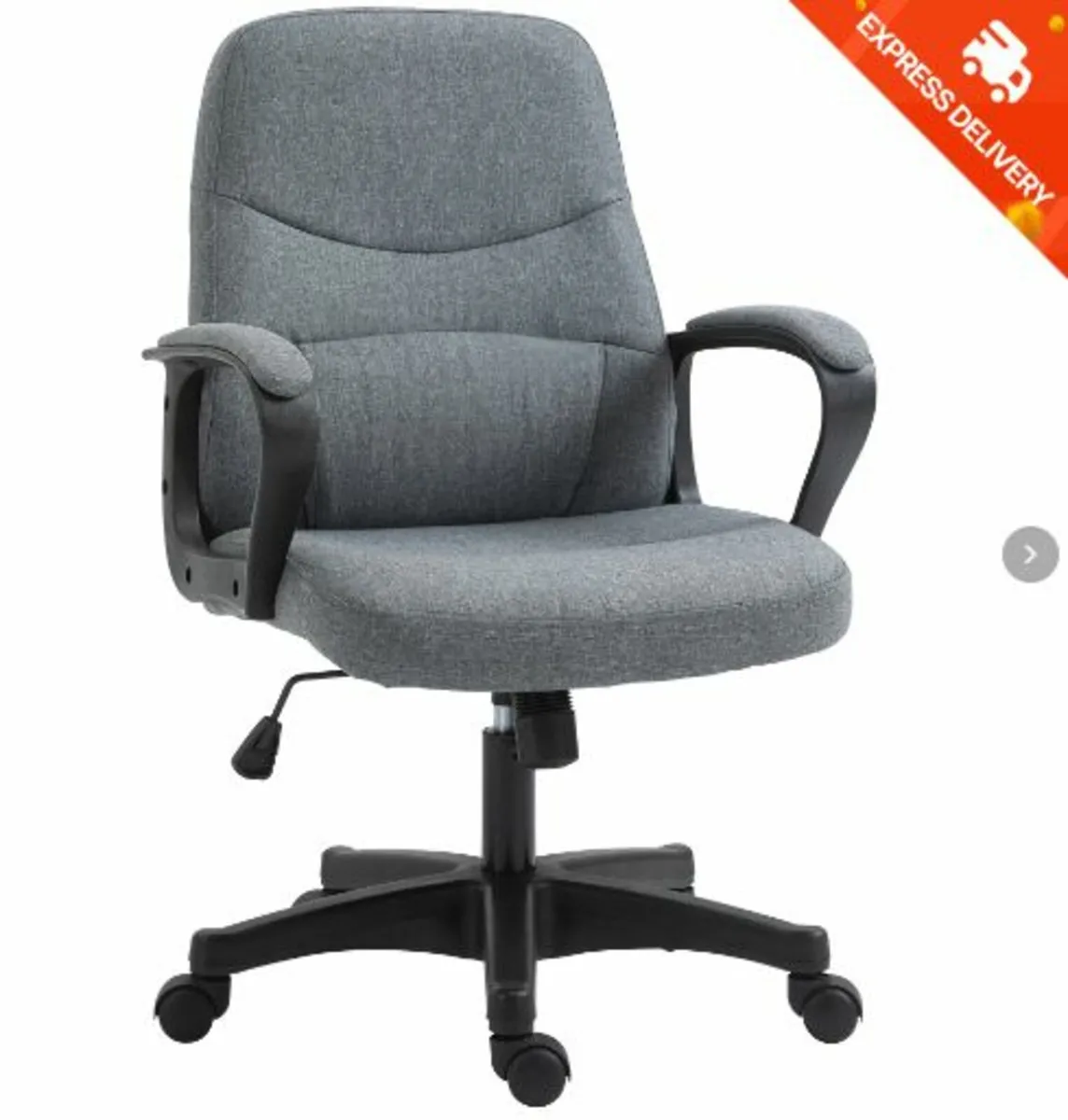 Grey Desk Chair, Two-point Vibration Massage, - Image 1