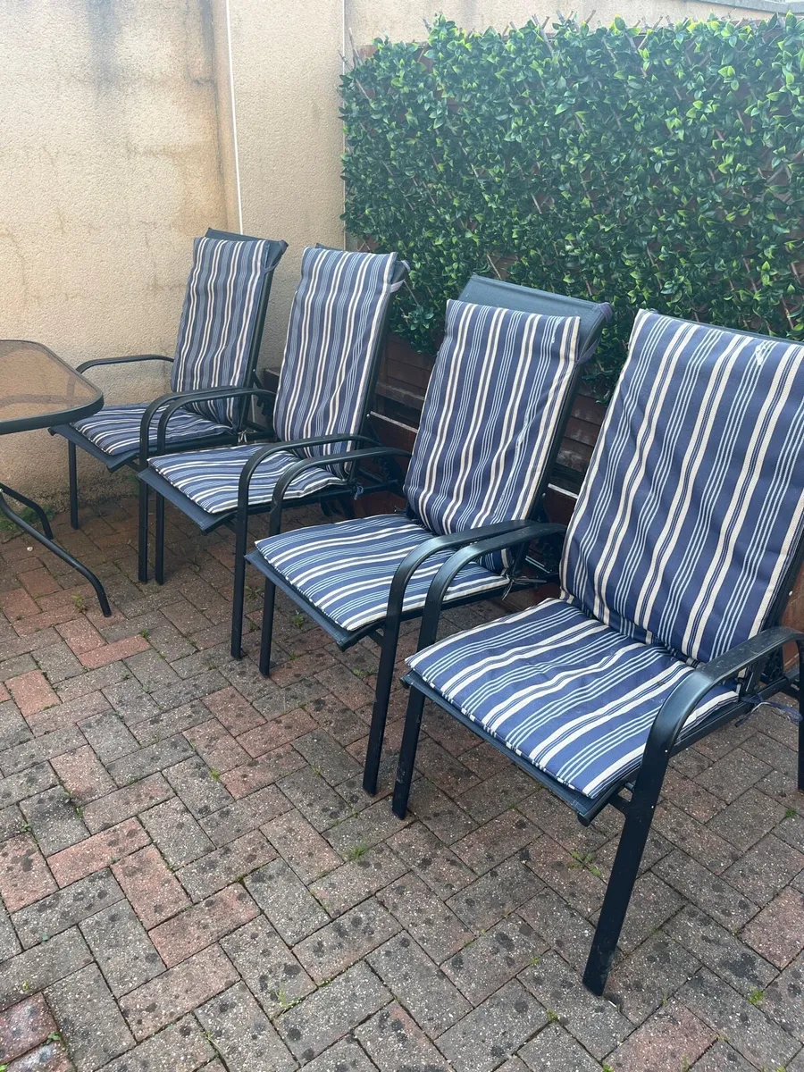 Garden Table and 4 Chairs - Image 1