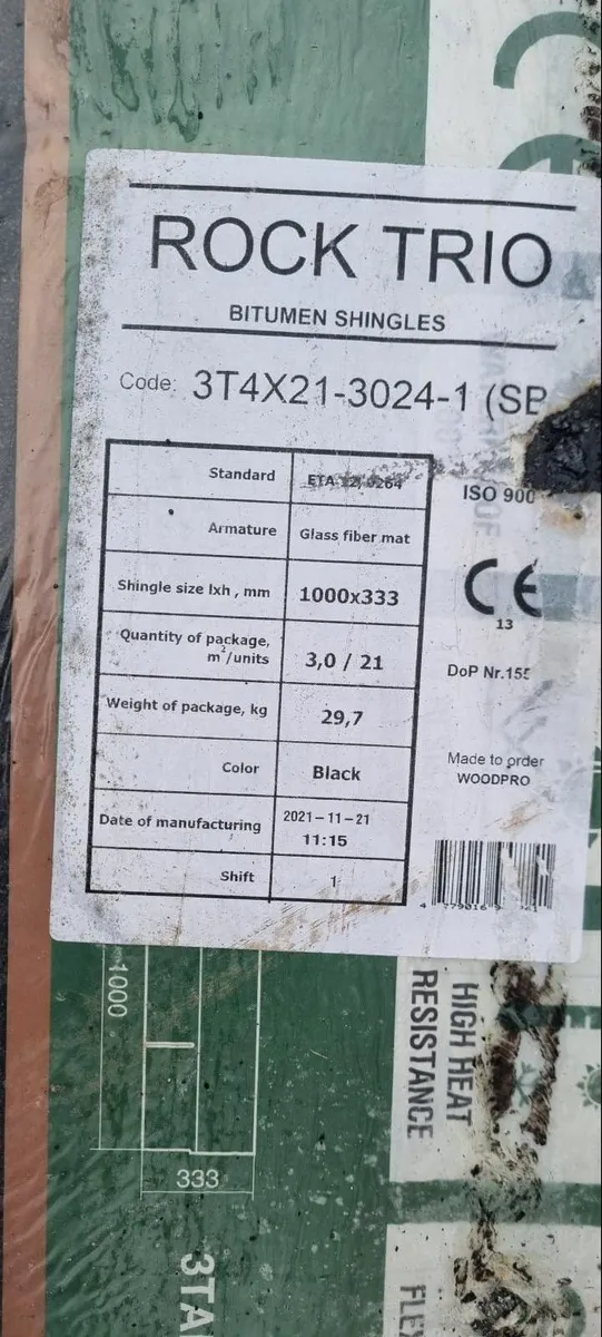 Roof Shingles 1000mm x 333mm. Qty 29pcs - Image 3