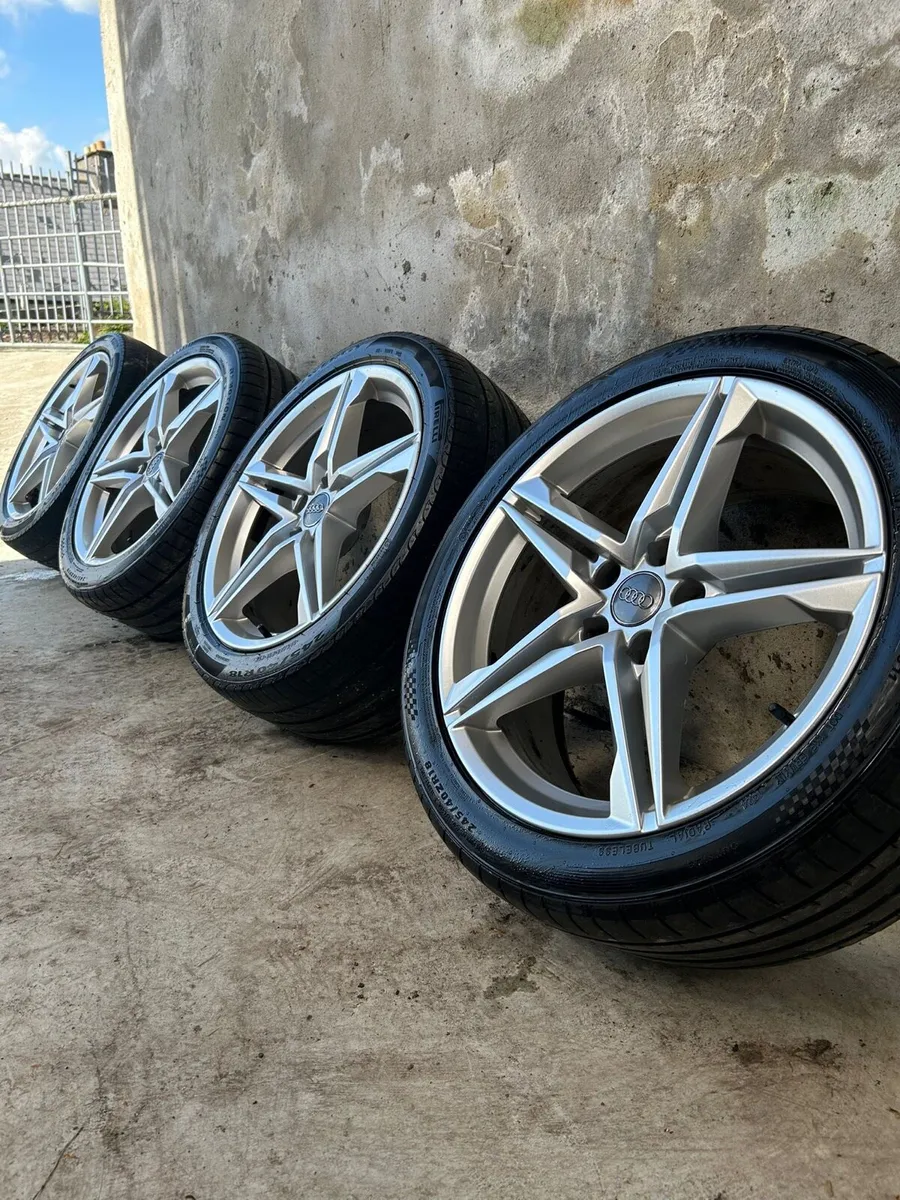 18” AUDI A5 S-LINE ALLOY WHEELS & TYRES - Image 1