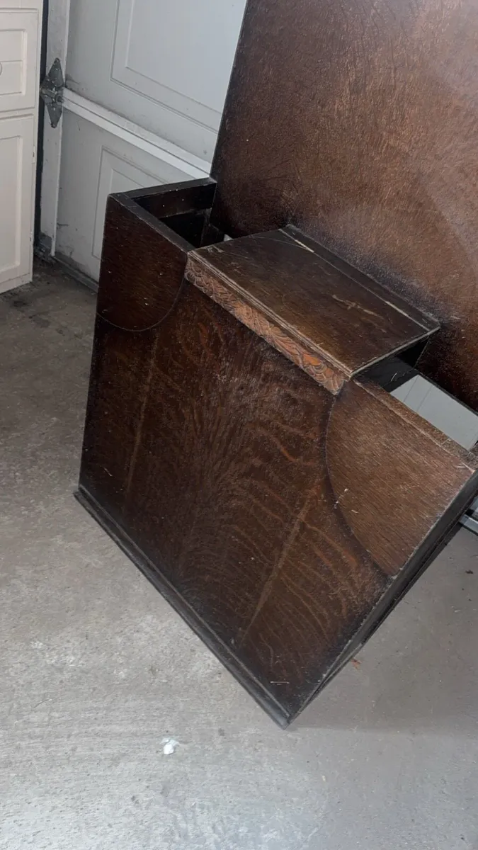 Vintage hall stand with mirror - Image 3