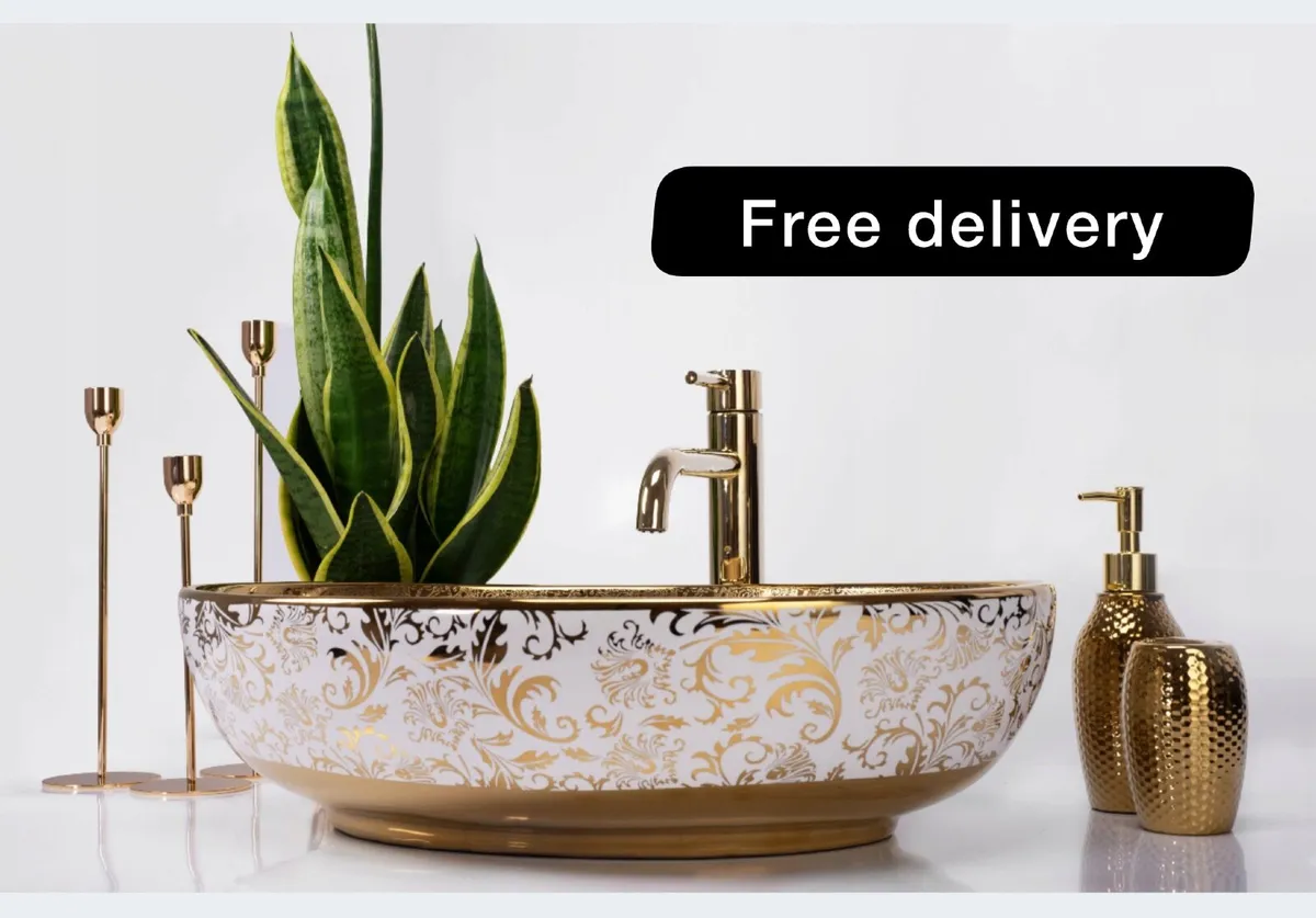 Washbasin set + tap + stopper - Image 1