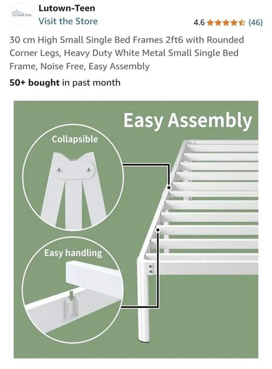 Single Bed Frame small single - Image 1
