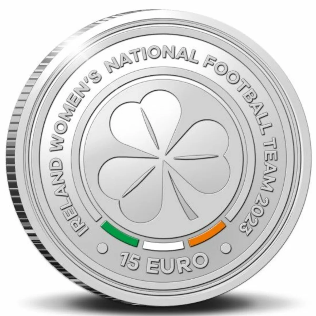 Ireland Womens Football Team €15 Silver Proof Coin - Image 1