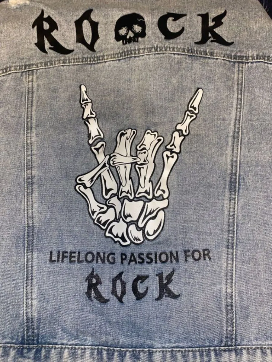 Blue Denim Rock Jacket - Image 2
