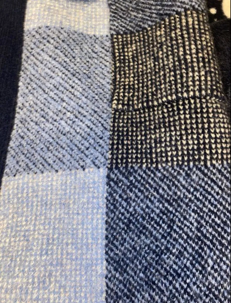 Longline Blue Check Cardigan - Image 2