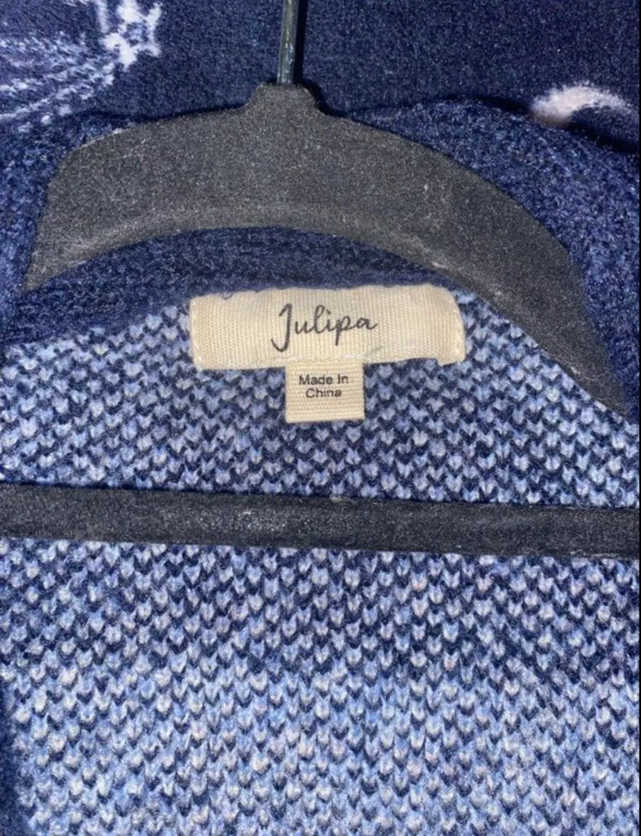 Longline Blue Check Cardigan - Image 3