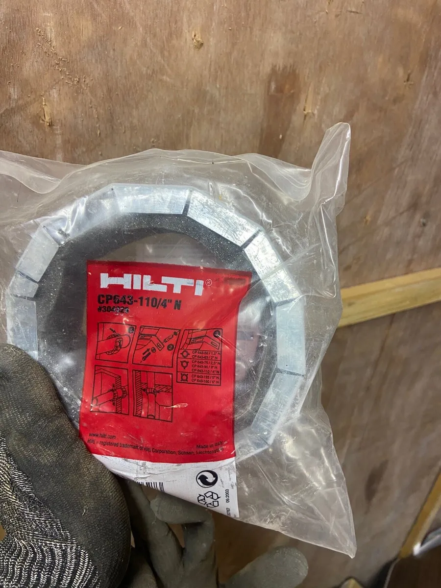 Hilti fire protection collars 4”