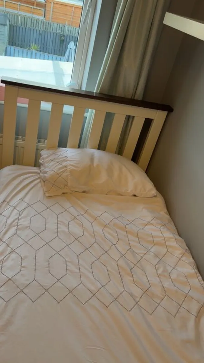 White Wooden Bed Frame Single - Image 1