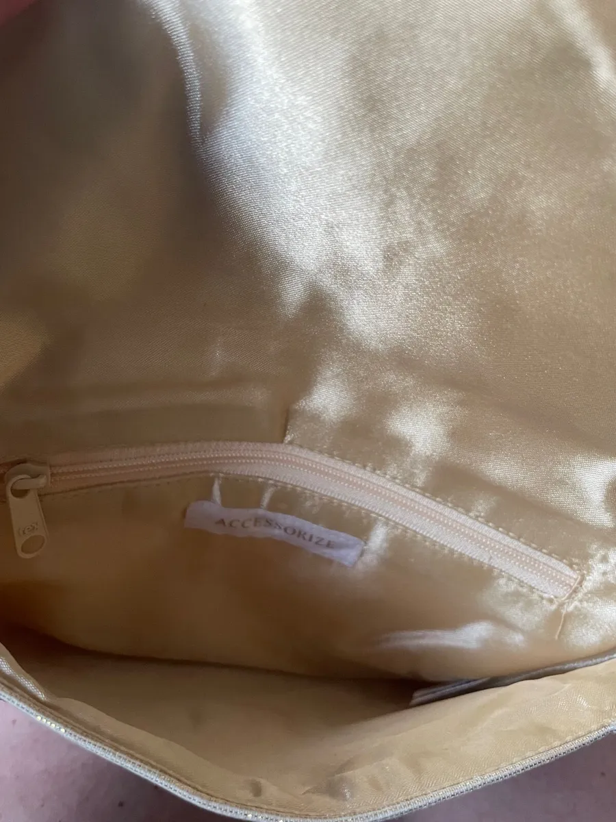 Gold Clutch handbag - Image 2