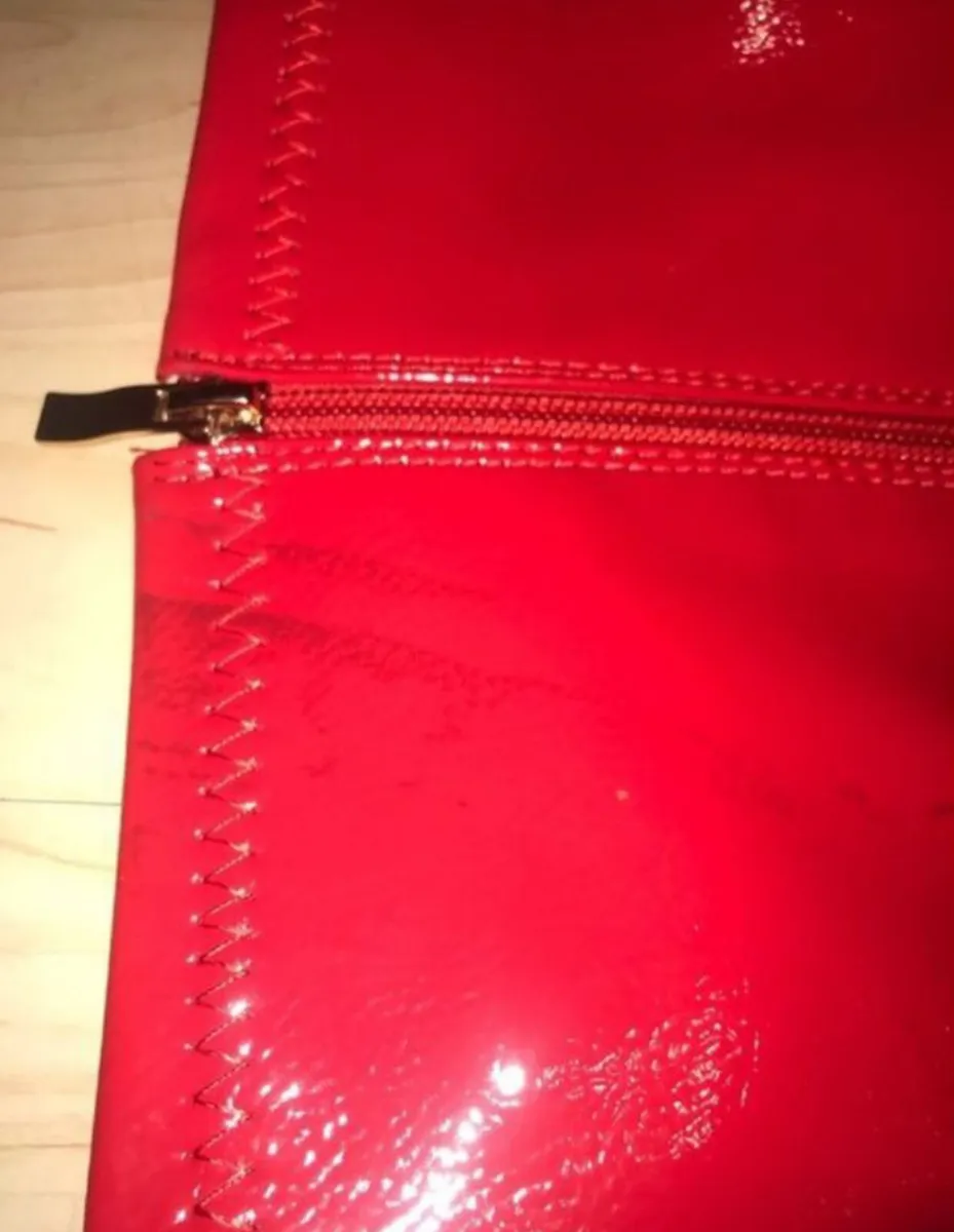 Patent Red Fur Lined Over The Knee Boots - Image 4