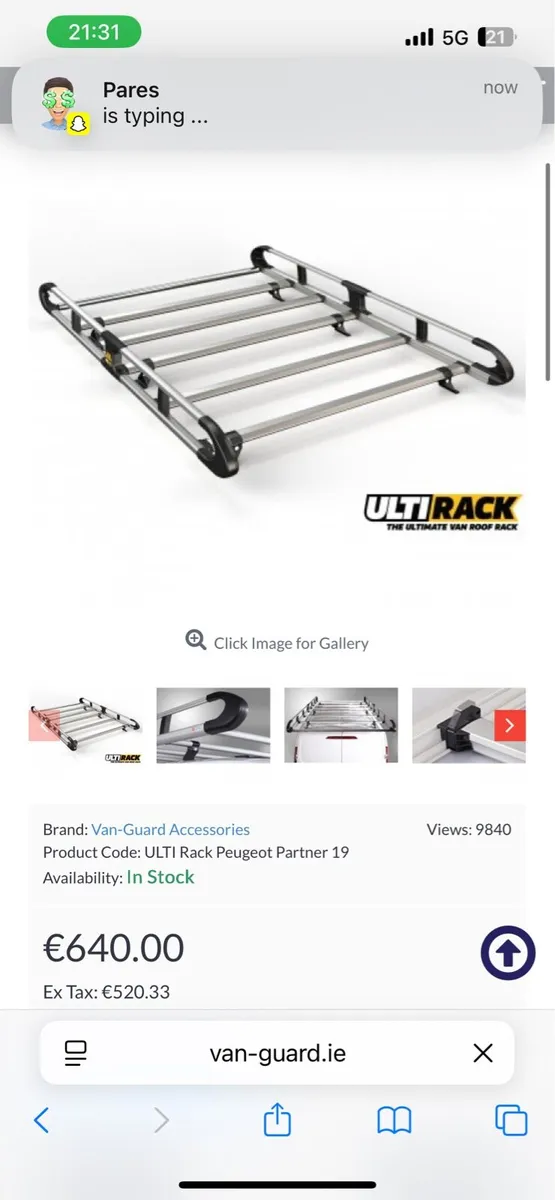 Berlingo/partner Van guard Roof rack - Image 3