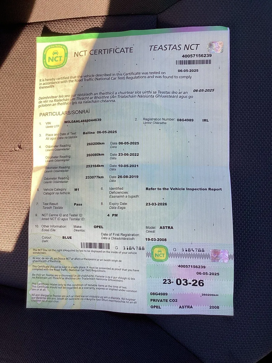 08 OPEL ASTRA 1.4 PETROL……NEW NCT - Image 2