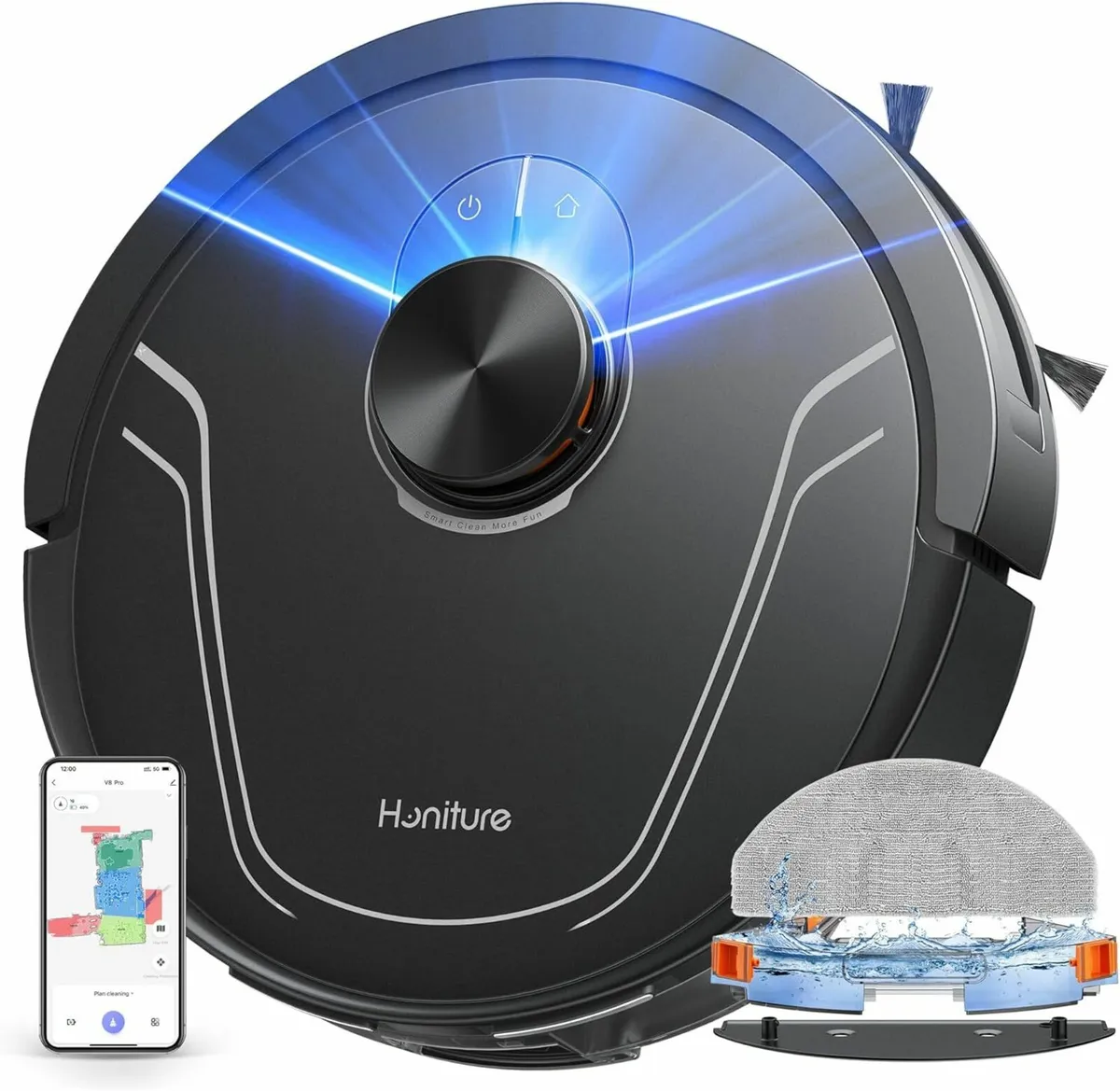 Robot Vacuum Cleaner Mop, Ultra Strong Suction - Image 1