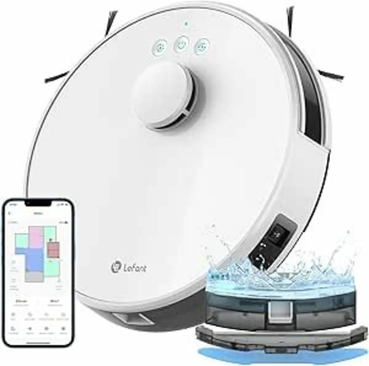 Robot Vacuum Mop LiDAR Navigation Powerful Hoover - Image 2