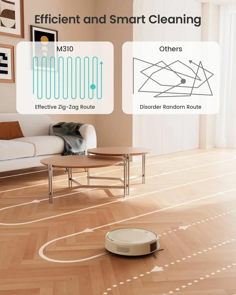 Robot Vacuum Cleaner rug Champagne Strong Suction - Image 2