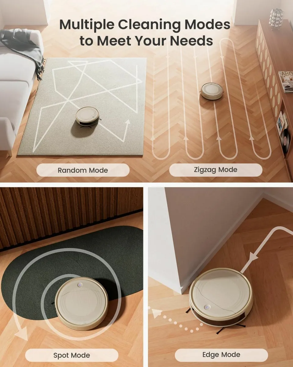 Robot Vacuum Cleaner rug Champagne Strong Suction - Image 4