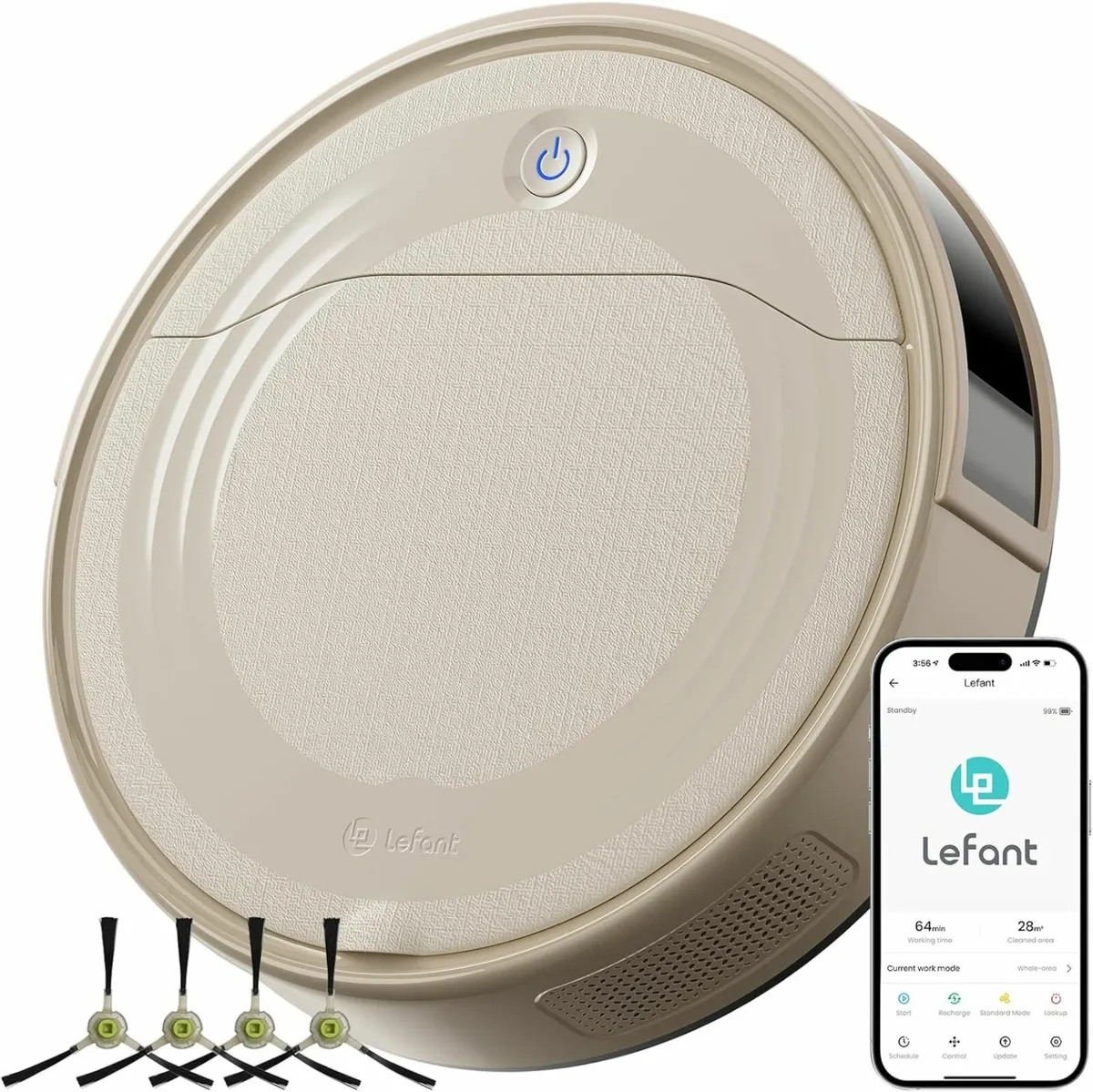 Robot Vacuum Cleaner rug Champagne Strong Suction - Image 1