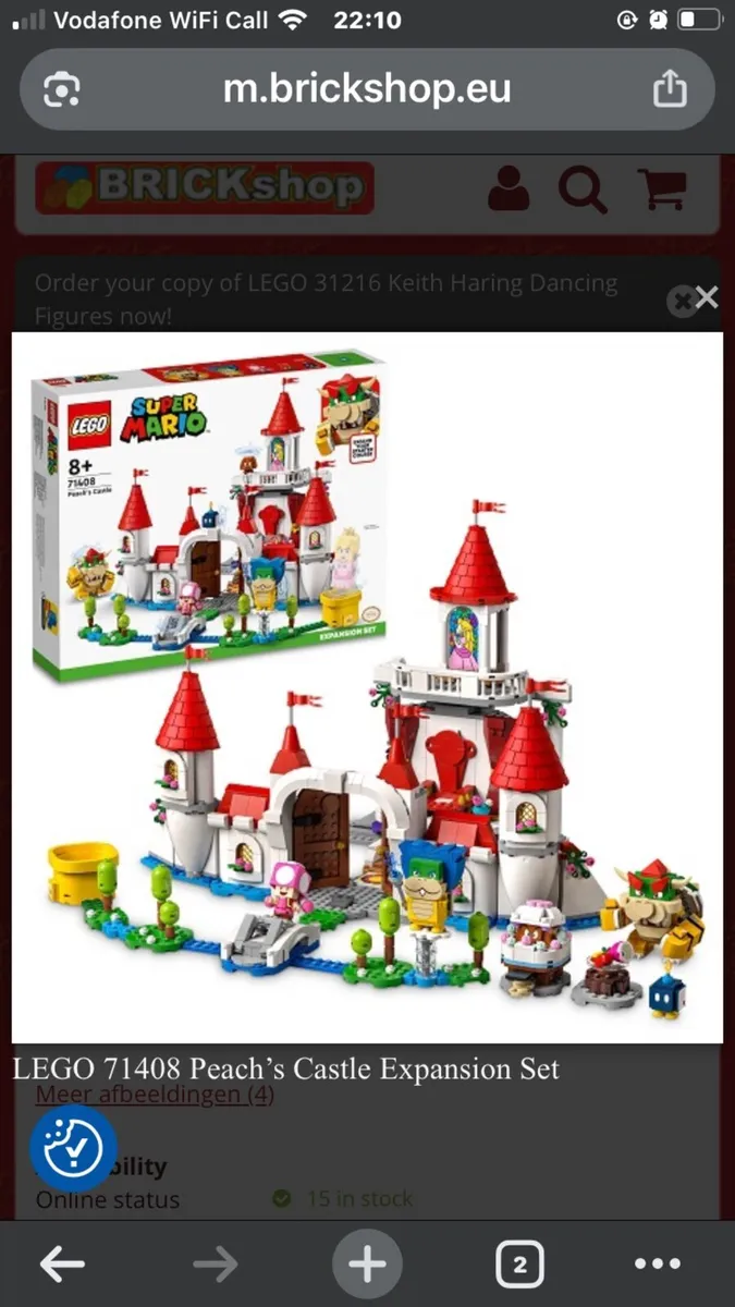 Lego Mario Peaches Castle 71408 - Image 2