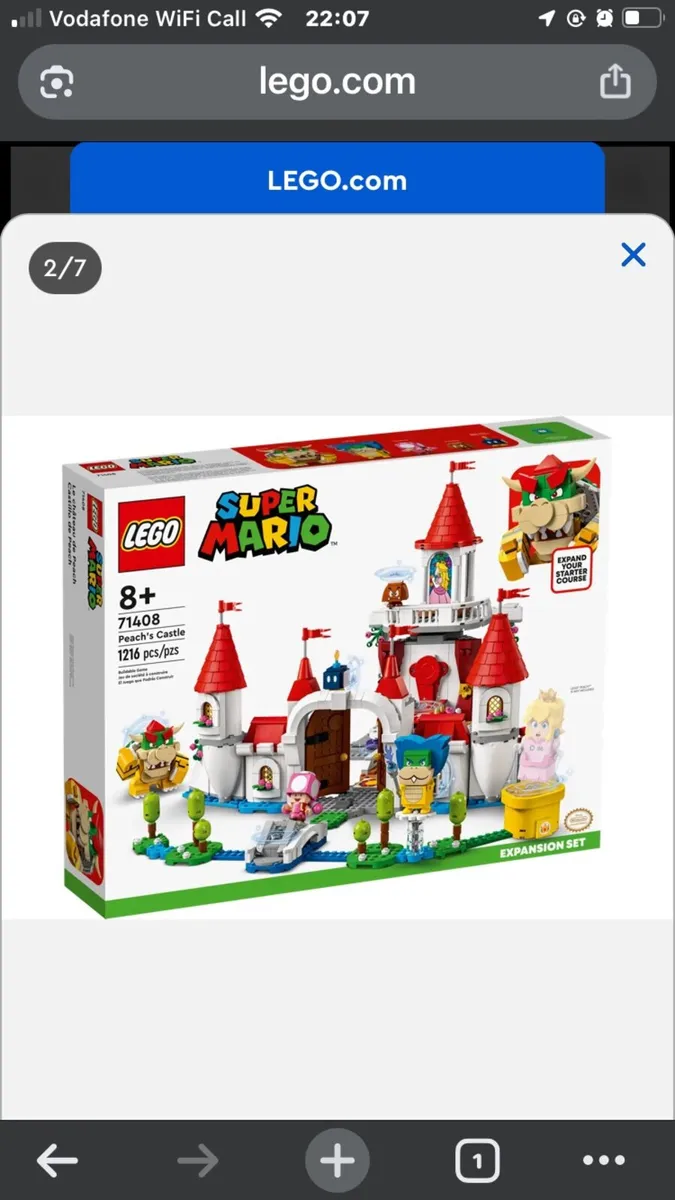 Lego Mario Peaches Castle 71408 - Image 1