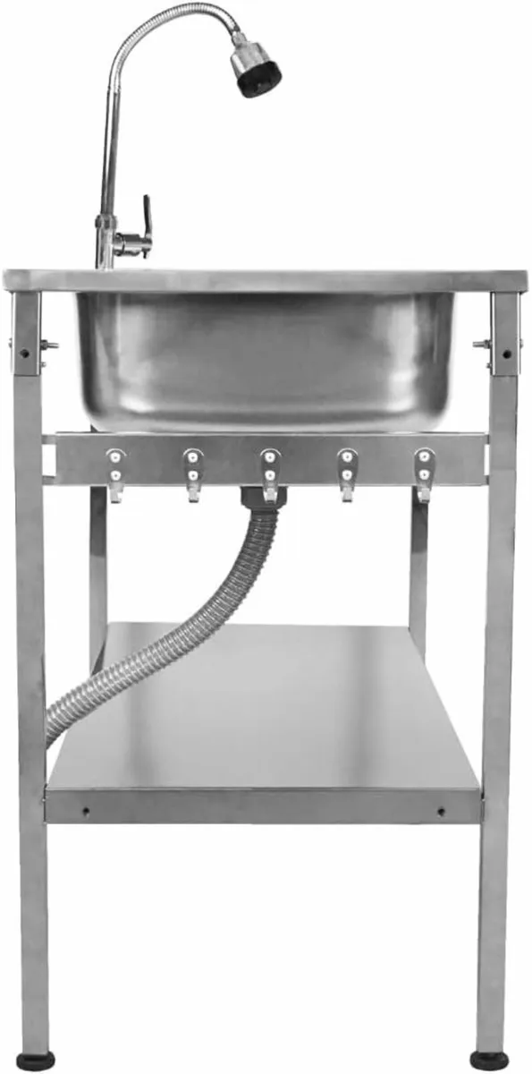Foldable Stainless Steel Camping Sink with Tap - Image 3