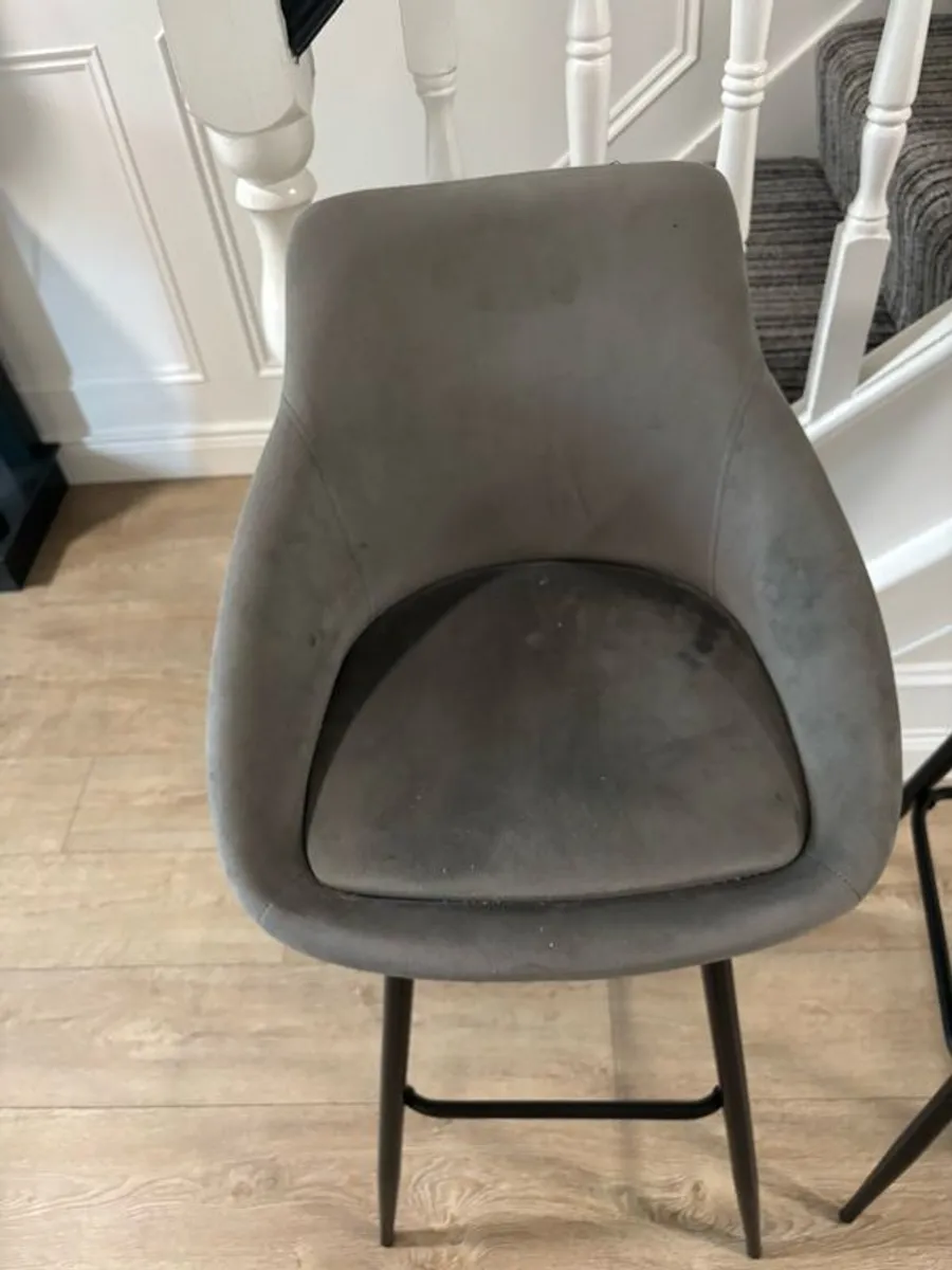High Stool set of 2 Grey - Image 4
