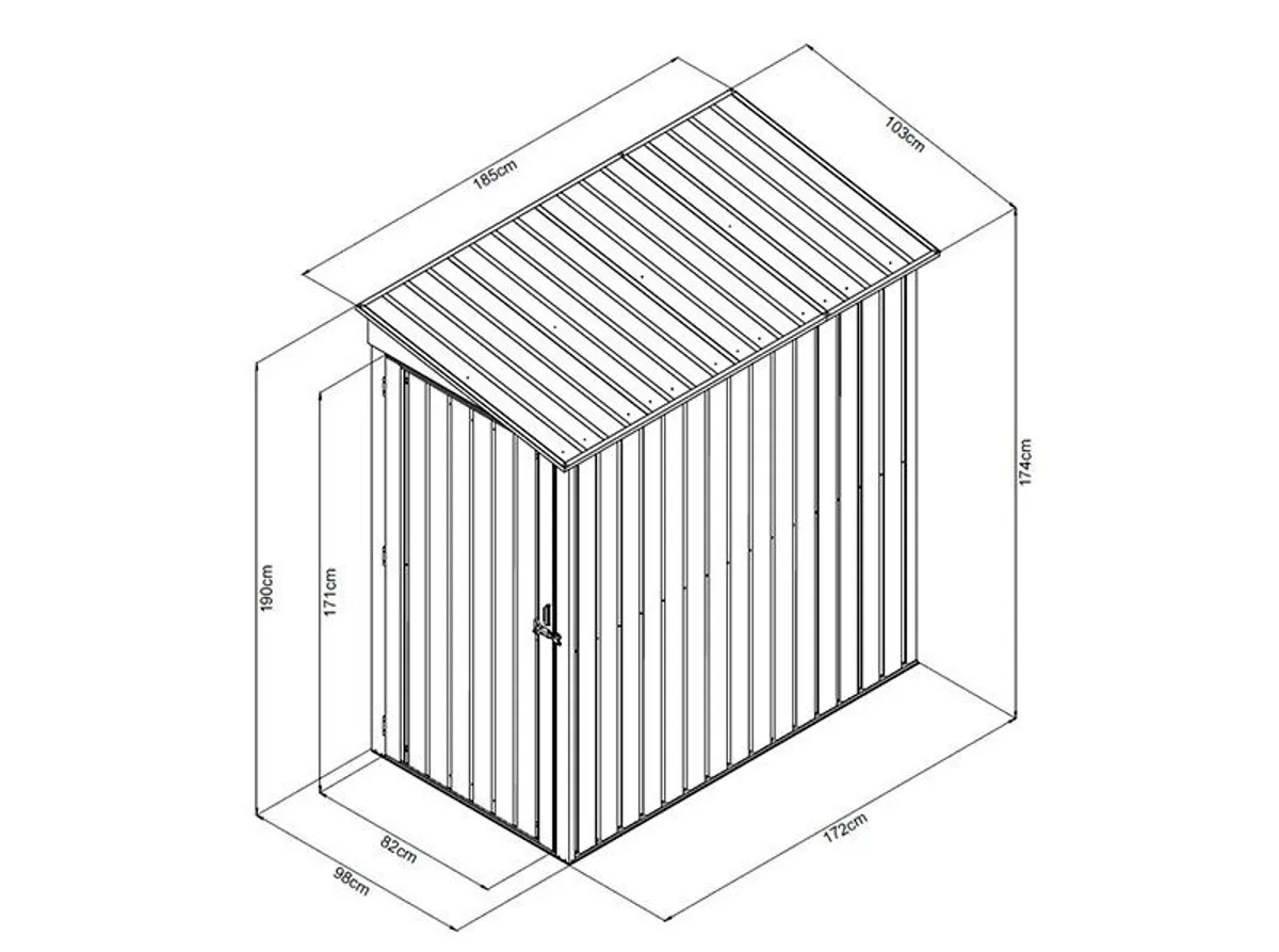 Garden shed - new in box - steel / waterproof - Image 3