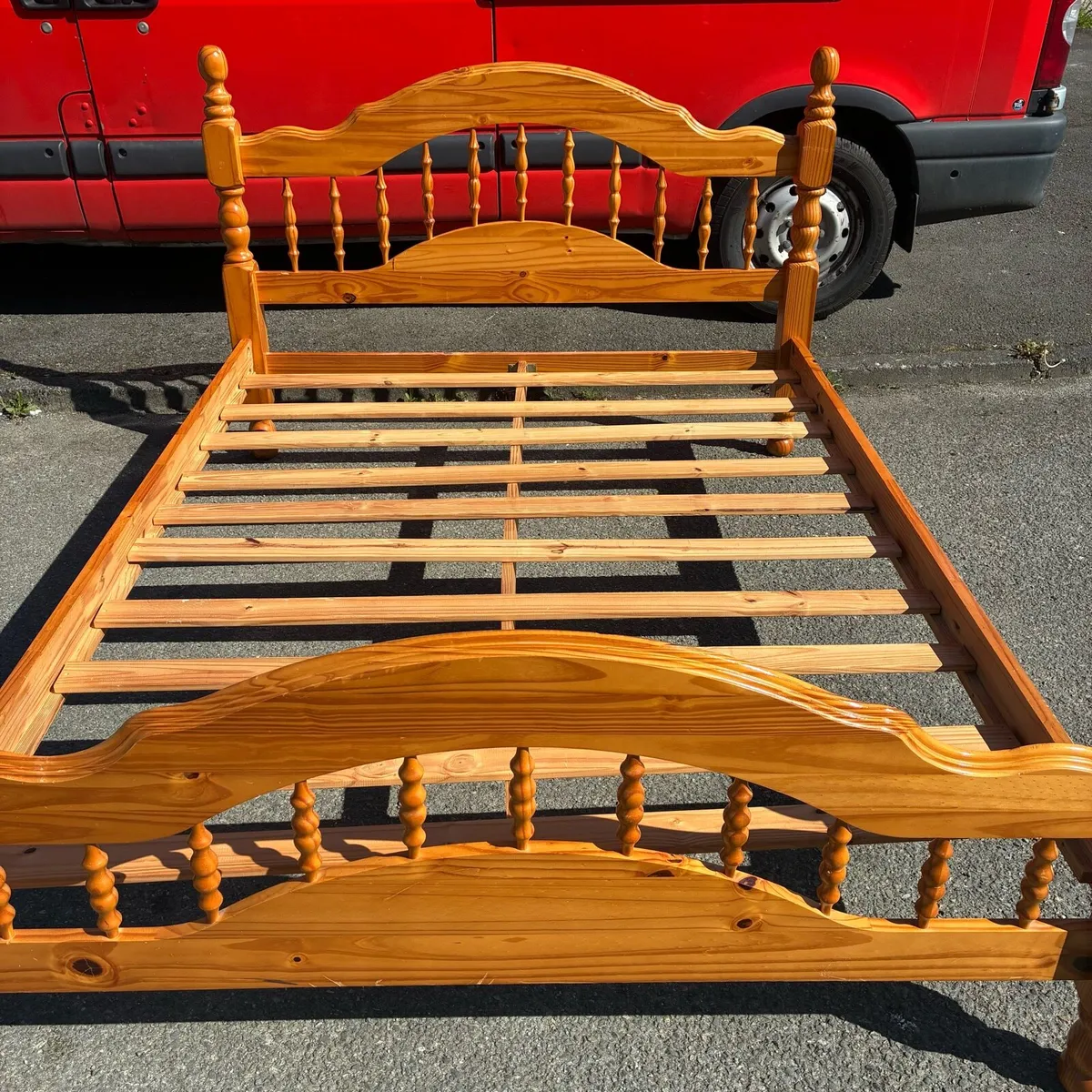 5ft Solid Pine Bed Frame & Mattress - Image 4