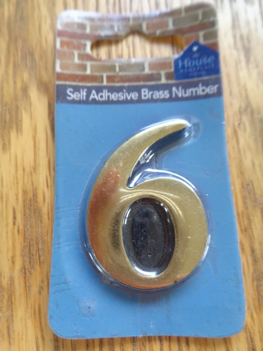 Self Adhesive Brass Numbers x 2 for Sale - Image 2