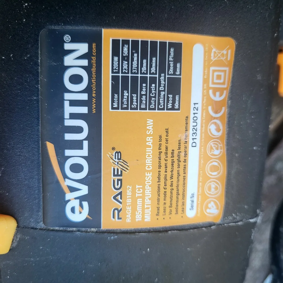 185mm evolution Circular Saw - Image 3