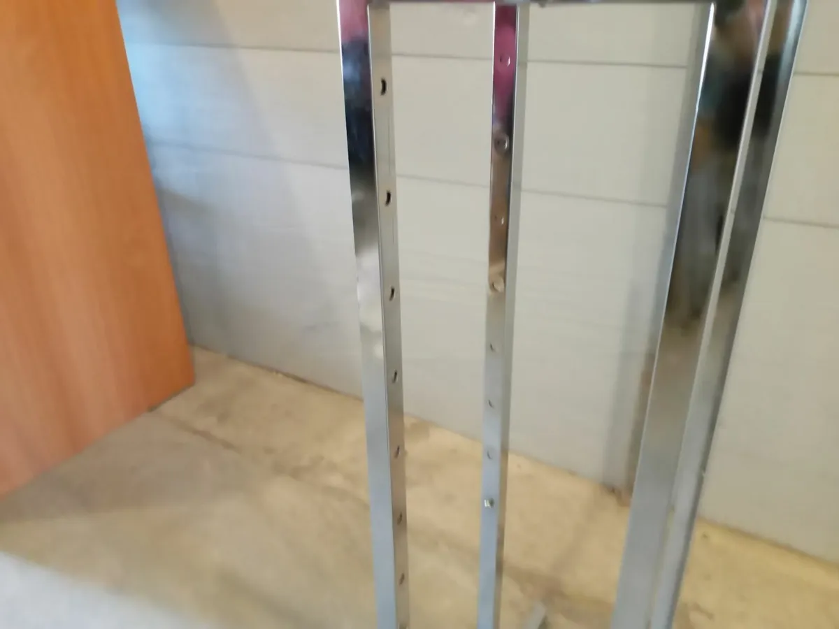 Delivery - 2 x Retail Clothes Displays Chrome - Image 2