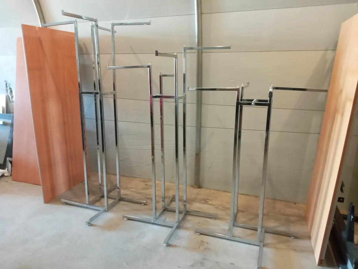 Delivery - 2 x Retail Clothes Racks Chrome - Image 4