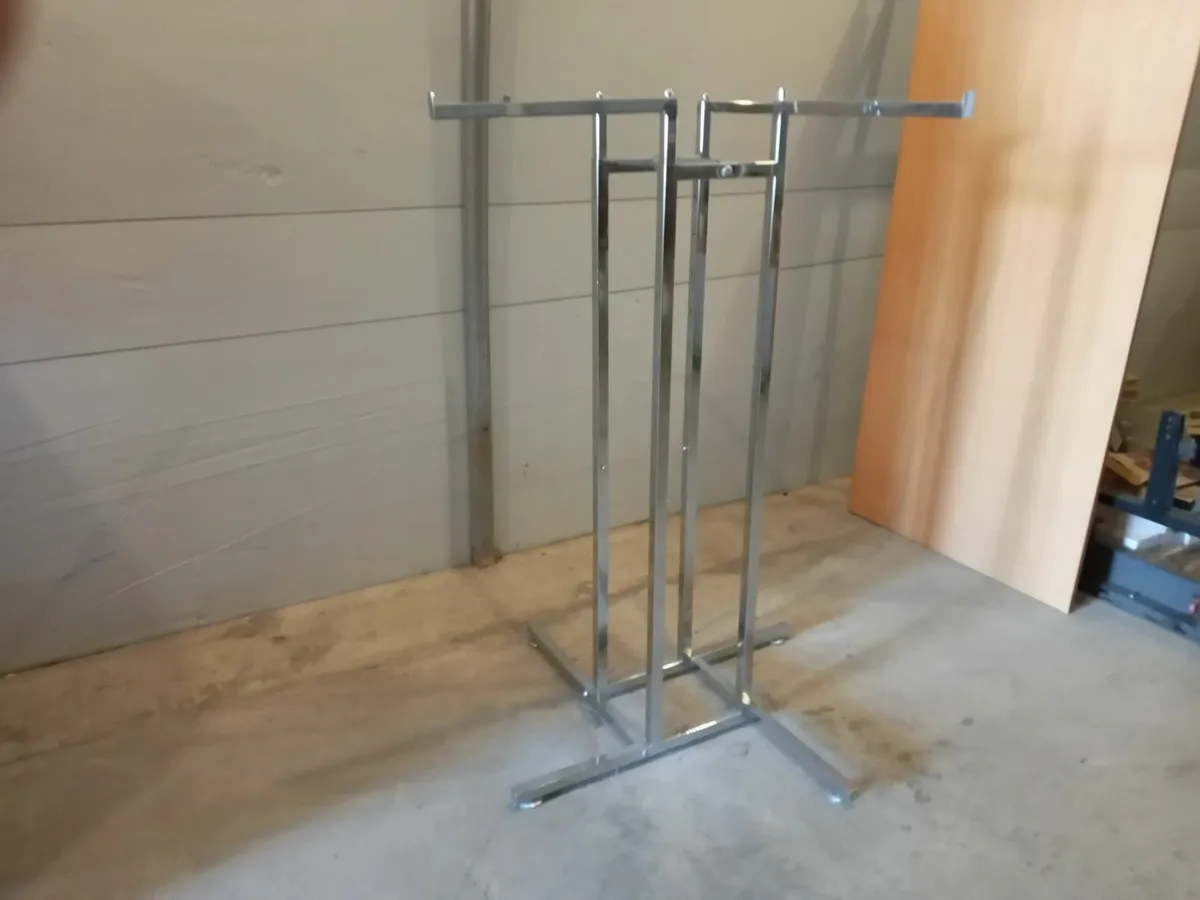 Delivery - 2 x Retail Clothes Racks Chrome - Image 2