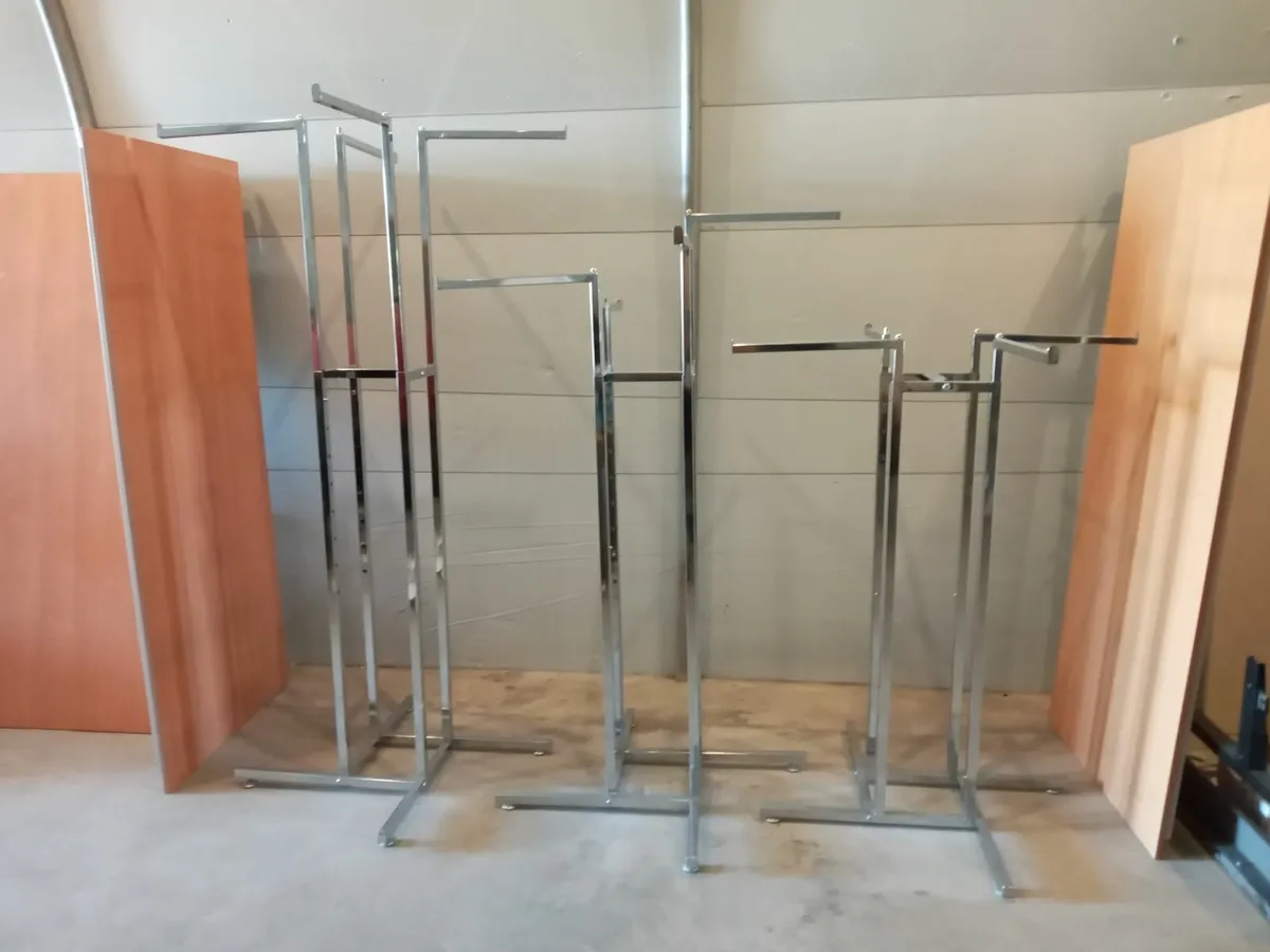 Delivery - 2 x Retail Clothes Racks Chrome - Image 1