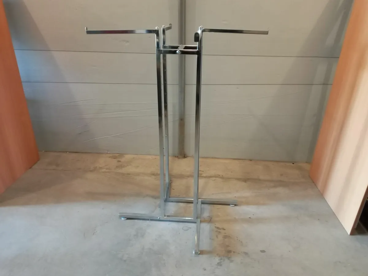 Delivery - 2 x Retail Clothes Racks Chrome - Image 3