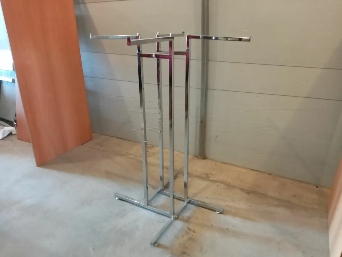 Delivery - 2 x Retail Clothes Racks Chrome - Image 4