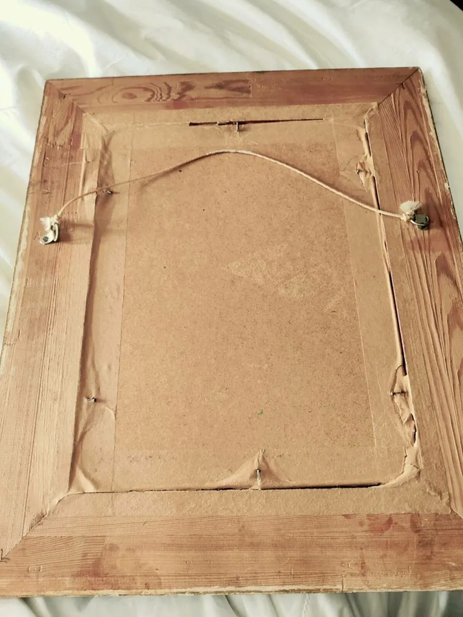 HUGE FROSTED SLIGO, Solid OAK Heavy Wall Mirror ! - Image 2