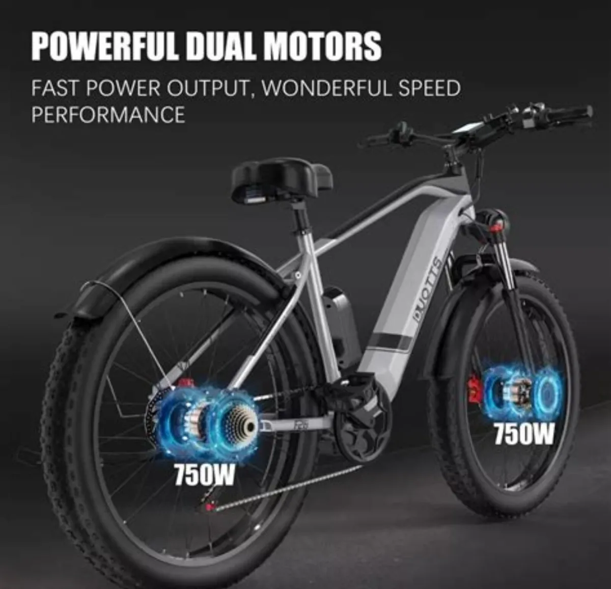 DUOTTS F26 Pro Electric Mountain Bike Dual 750W - Image 4