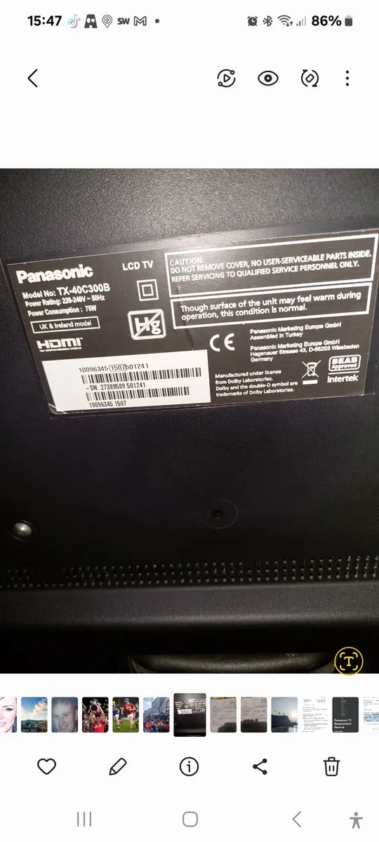 PANASONIC 40INCH Tv. - Image 2