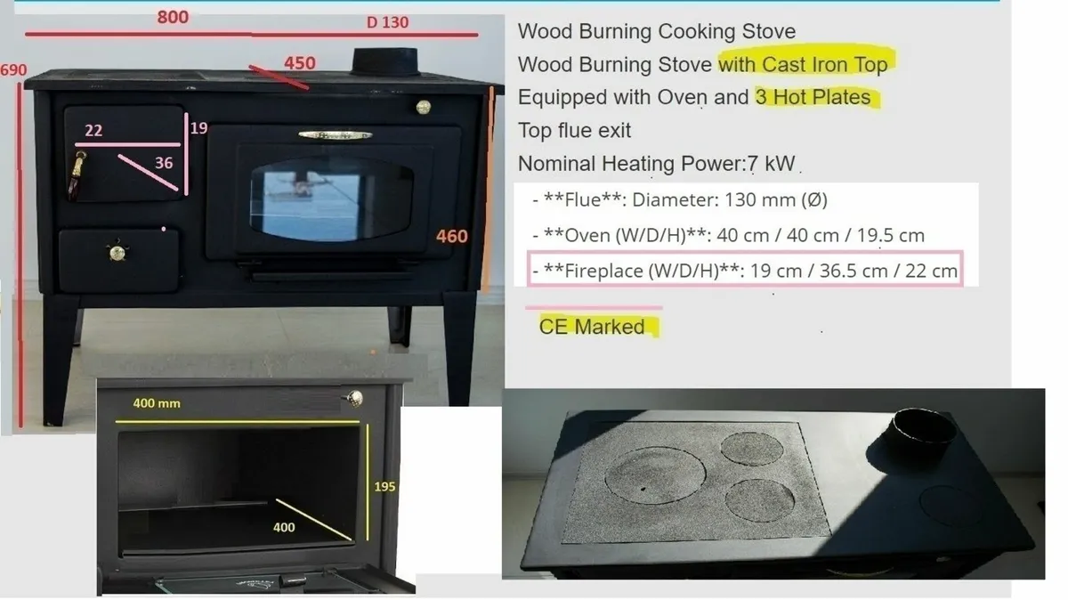 Wood burning cooking stove - Image 2